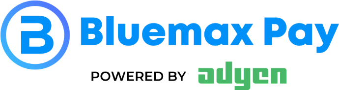 Bluemax Pay Powered By Adyen Logo